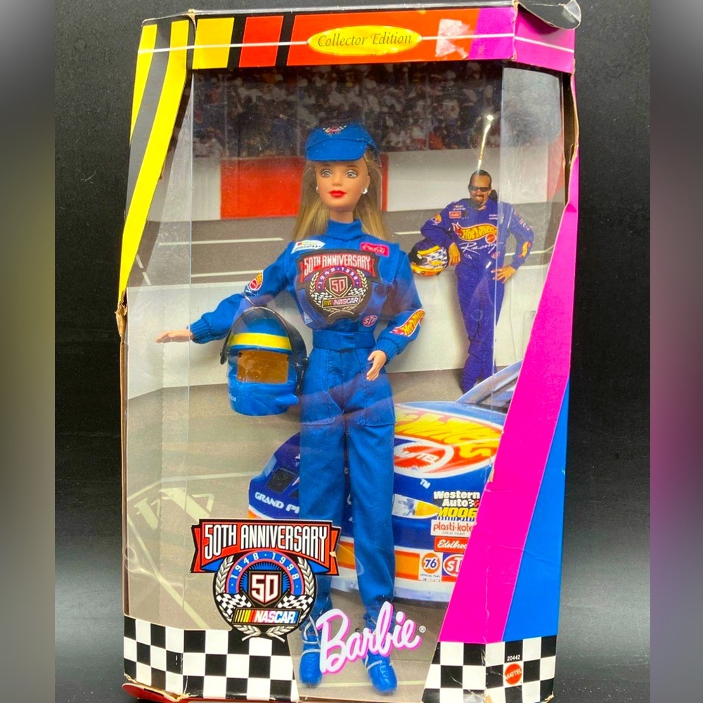 Barbie 50th Anniversary NASCAR Doll - Blue